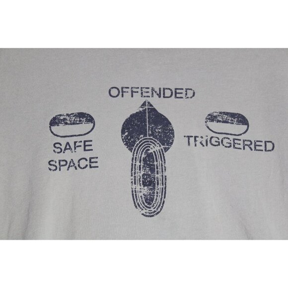Grunt Style Green Safe Space Offended Triggered Tee Shirt Mens Large - Picture 2 of 5